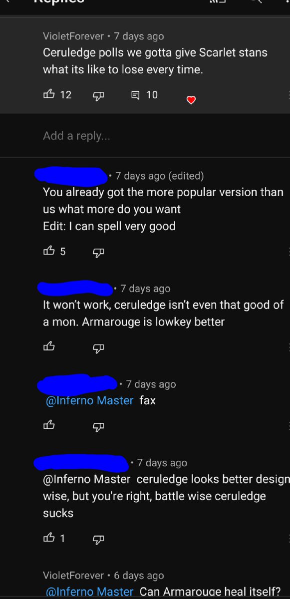 VioletIsGigaCh's tweet photo. If this isn't the pure definition of Scarlet stans mindlessly defending a horrible ugly and awful Pokemon known as Armarouge, then I don't know what will. Also Ceruledge awful in battle? LOL Ceruledge is in OU while the ugly Ronald Mcdonald knight is in UU. https://t.co/FAONlvuUYt