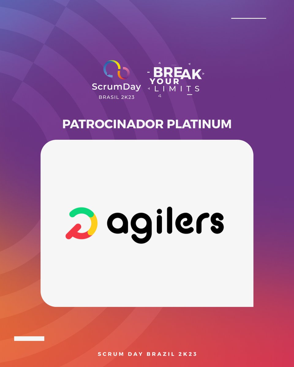 scrumdaybr's tweet photo. Estamos animados em anunciar que a Agilers é a patrocinadora nível Platinum do Scrum Day Brazil 2023! 💎 

Não perca a chance de vivenciar esse evento incrível e ter acesso aos melhores conteúdos sobre Scrum no Brasil: https://t.co/tYswk72uJR

#sdbr2k23 #scrumdaybrasil https://t.co/nHQy2pxHC0