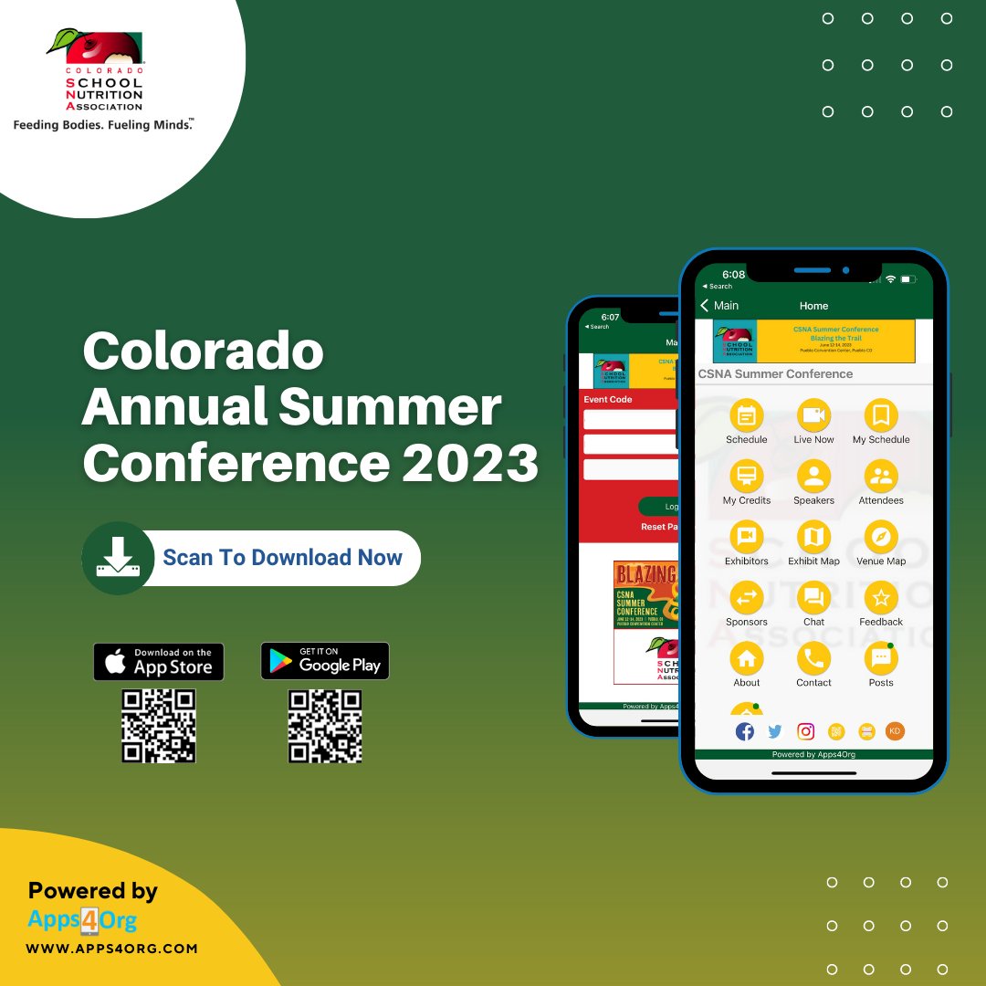 SNA Colorado Annual Summer Conference attendees download the conference app!

iPhone App Link - bit.ly/17Mk3Ib
Android App Link - bit.ly/1hjiC3E

#Apps4Org #EventsLite #SNA #ConferenceApp #csna