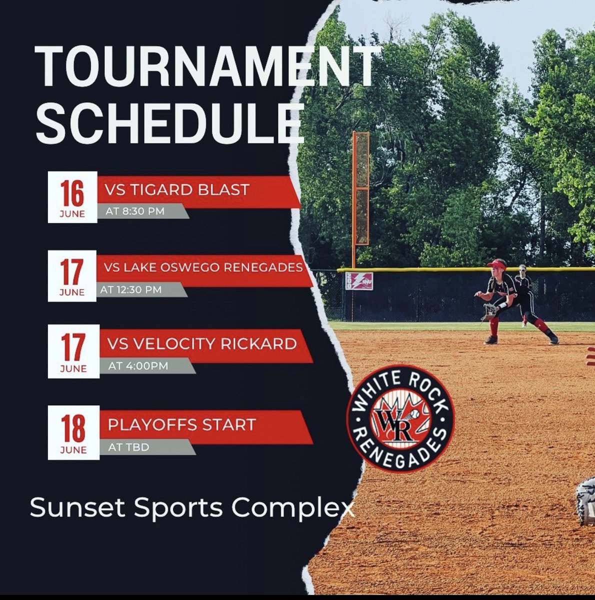 EmmaWa1ker's tweet photo. My tournament schedule for Portland! 🥎❤️ @WRRenegades2024 https://t.co/eSzZXBqrtQ