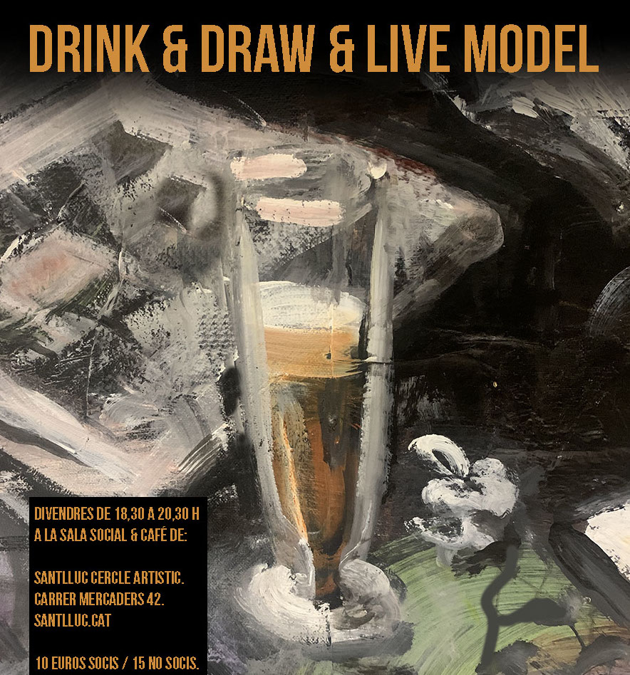 Sant Lluc (@santlluc) on Twitter photo 📅El proper 16 de juny continuem les sessions de Drink & Draw amb model en viu a la Sala Social del Cercle de 18.30 a 20.30h ⏰, tutoritzat pel nostre president Xano Armenter.
Us hi esperem!
Preu socis 10€ / preu no socis 15€.
Inscripcions: santlluc@santlluc.cat / 933024579. 📅El proper 16 de juny continuem les sessions de Drink & Draw amb model en viu a la Sala Social del Cercle de 18.30 a 20.30h ⏰, tutoritzat pel nostre president Xano Armenter.
Us hi esperem!
Preu socis 10€ / preu no socis 15€.
Inscripcions: santlluc@santlluc.cat / 933024579.