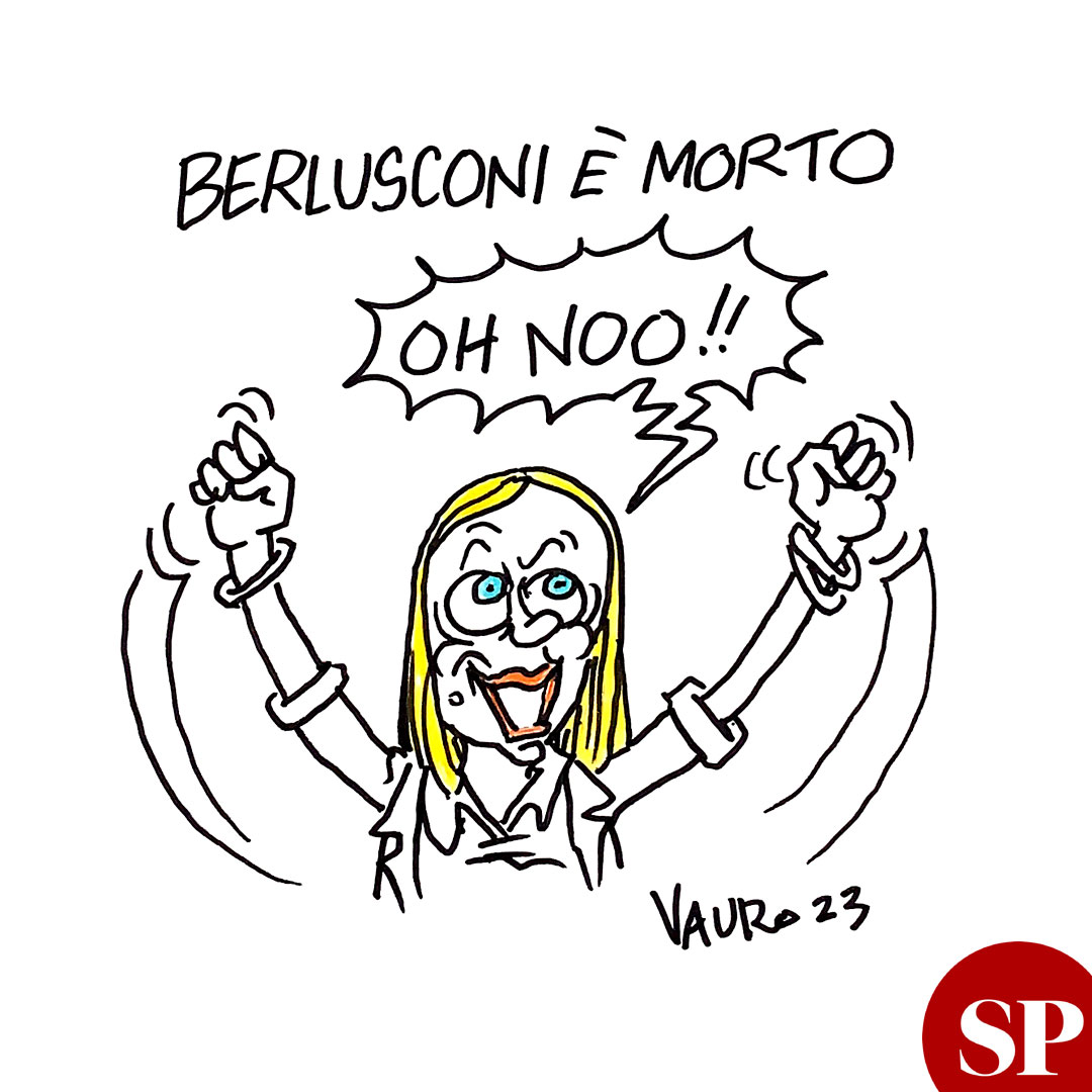 🔴#Berlusconi è morto... La nuova vignetta di Vauro per @Serv_Pubblico di Michele Santoro (12 giugno).

STASERA 📺 #Santoro a #ottoemezzo