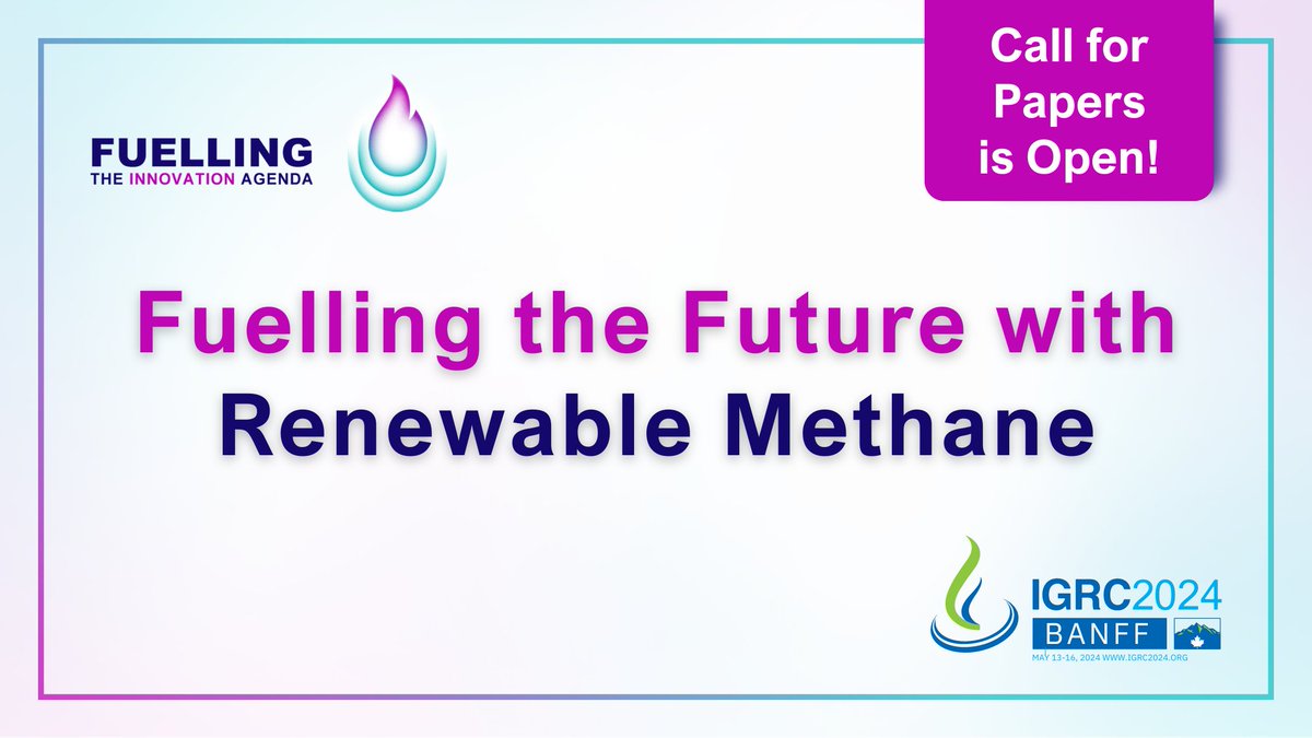 #IGRC2024 will explore the potential #RenewableMethane has to fuel the future while leveraging existing technology and infrastructure

➡ Submit your ideas on technological advances or impact on #naturalgas infrastructure here ➡ igrc2024.org/call-for-papers

#CallForPapers