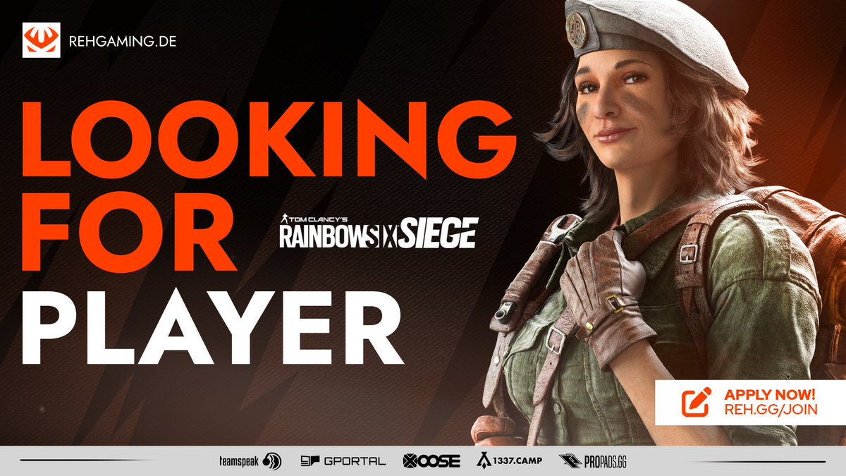 Für unser R6 Main Team suchen wir noch Spieler 👀

➡️ Flex (Igl experience)
➡️ 18+
➡️ EU
➡️ Comp experience
➡️ LAN able

Du hast Interesse? Dann bewirb dich jetzt! 
✅ REH.GG/JOIN-R6 oder direkt bei @flyingalex_reh