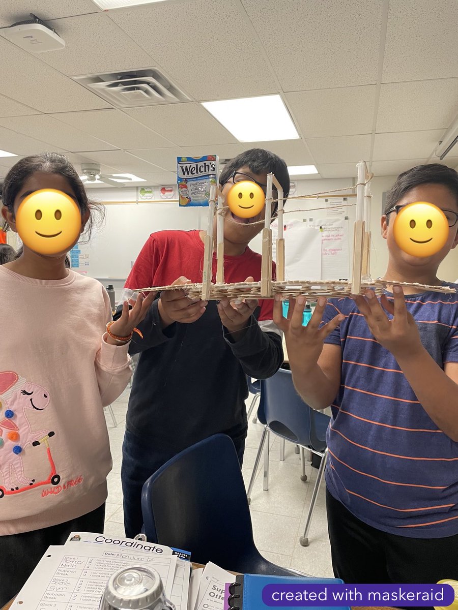 Cooperation, compromise, great thinking? CHECK! Final designs are being put into place on our bridges! 200 popsicle sticks, 50 straws, 3 m of twine and 25 mini glue gun sticks!! STEM is alive and well in portable 9! ⁦<a href="/lkwwrdsb/">lkwwrdsb</a>⁩ ⁦<a href="/wrdsb/">Waterloo Region DSB</a>⁩