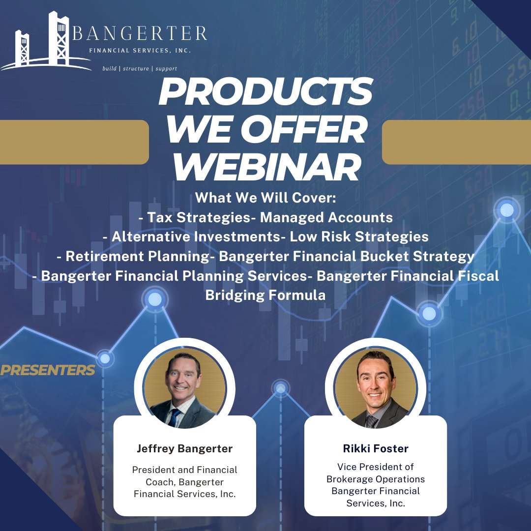 BangerterFin's tweet image. Join us this Wednesday for our Products We Offer Webinar!

Register here!

All investor levels are welcome!

us02web.zoom.us/webinar/regist…

#investing #1031exchanges