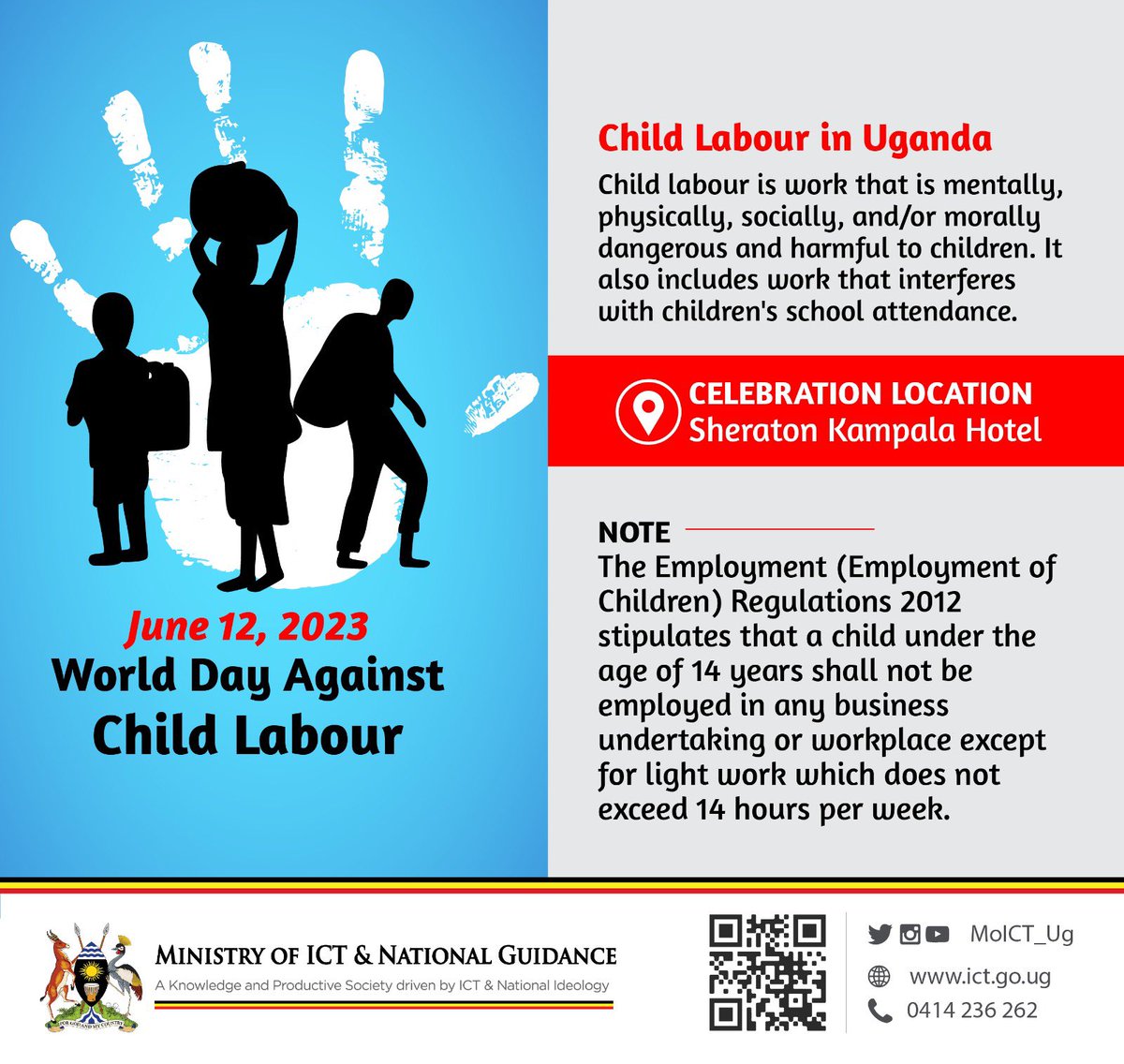 There are different effects of child labor on children in Uganda. Say; premature ageing, malnutrition, depression and drug dependency due to the difficulty of tasks and harsh working conditions these little ones face.
From disadvantaged backgrounds. 
 #SocialDevtSectorUg