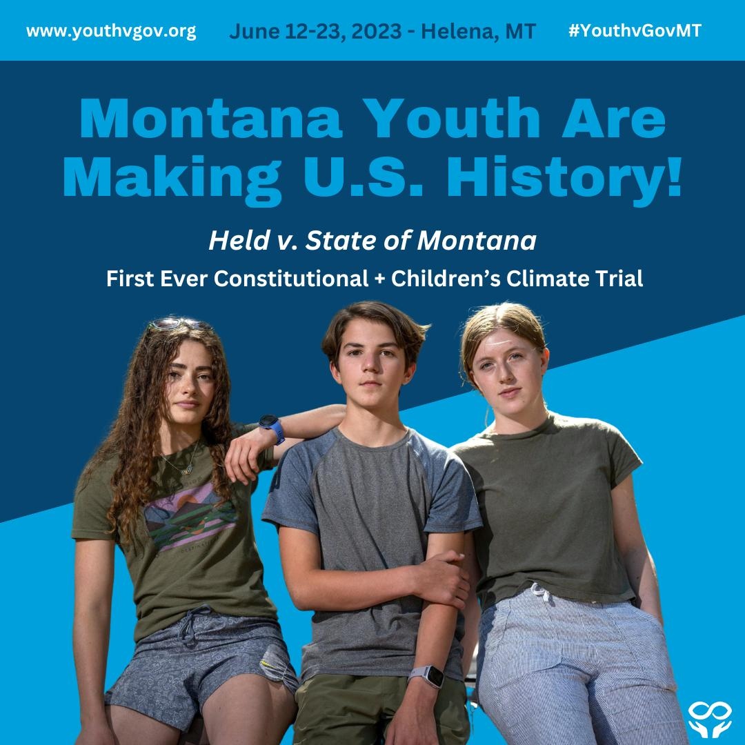 We stand in solidarity today with the courageous young Montanans in the Held v MT trial who are defending our constitutional right to a clean and healthful environment for this and future generations. #HeldMakesHistory #YouthPoweredClimateTrial fishercourtreporting.zoom.us/j/89337437466#…