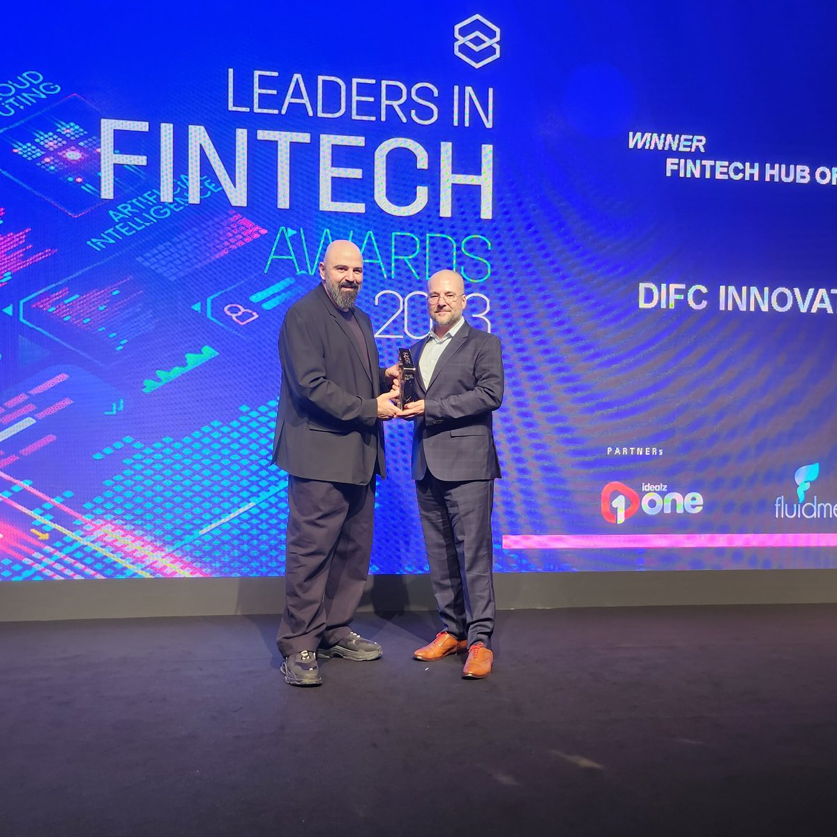 Congratulations to @InnovHubDIFC for winning the Fintech Hub of the Year award! The Leaders in Fintech Awards 2023 is staged by @entmagazineme with the support of @idealz_one, @in5dubai, @fluidmeet, and @NumaiEstate! #EntMEAwards