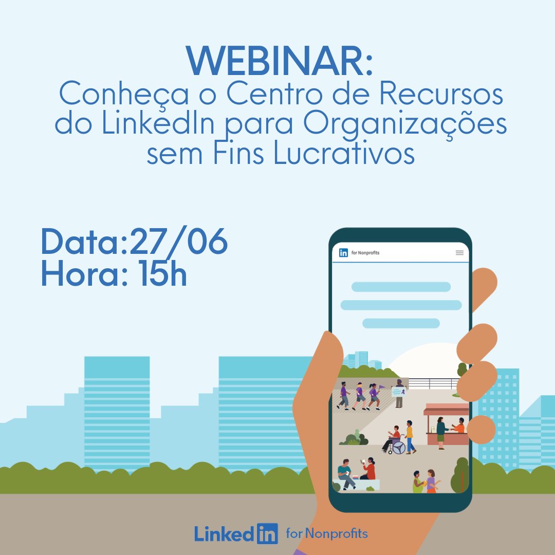 🔥Notícias empolgantes🔥 O @Linkedin para organizações sem fins lucrativos lançou o Centro de recursos para #semfinslucrativos.  Confira e comece a divulgar a missão da sua organização hoje mesmo: nonprofit.linkedin.com/pt-br/resource…
👉INSCREVA-SE PARA O NOSSO WEBINAR:
forms.gle/kvF1WfqJwdHHWo…
