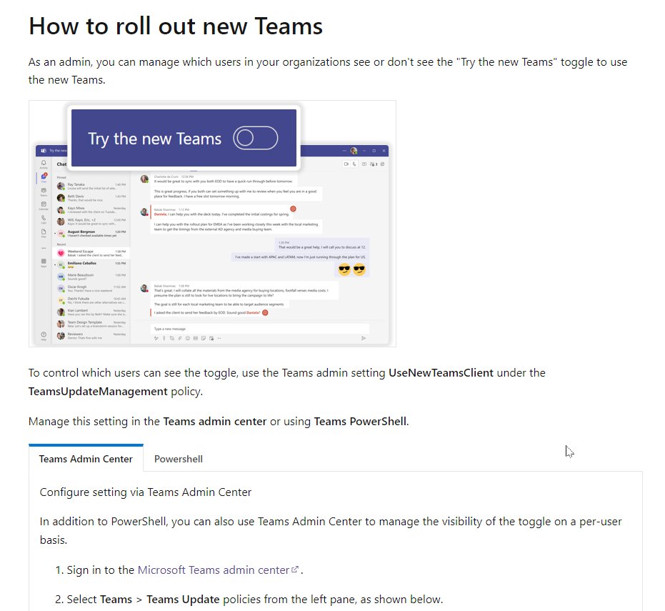 Are you rolling out the new Teams version to your staff? Will you make this toggle available to them 👍 ?
The difficult part of this... is that as an instructor I will now have people with different screens 😨
#Teams #keepingupwithtech #funtimesahead