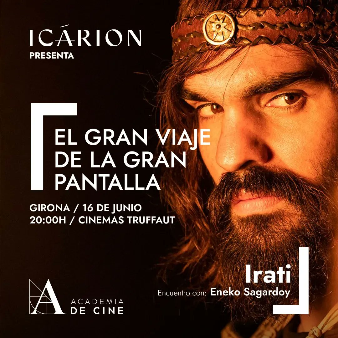 Este viernes en los Cinemas Truffaut de Girona, pase gratuito de Irati + encuentro con Eneko Sagardoy <a href="/esagardoy/">Eneko Sagardoy</a>. Entrada libre hasta completar aforo. El gran viaje de la gran pantalla es una iniciativa de la Academia e Icarión <a href="/World2Meet/">World2Meet</a> 
academiadecine.com/actividades/ir…
