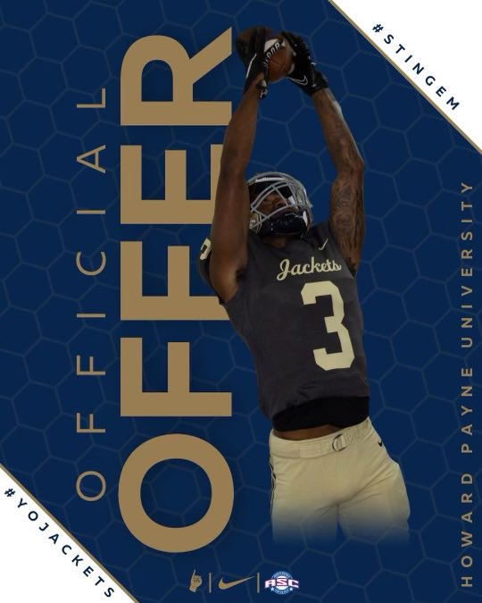 #AGTG after a great camp and conversation with <a href="/Coach_Rieken/">Chance Rieken</a> I’m blessed to receive an offer from <a href="/HPUFootball/">Howard Payne University Football</a> 
<a href="/E_Edwards49/">Eric Edwards</a> <a href="/coachbcrouse/">Blaine Crouse</a>