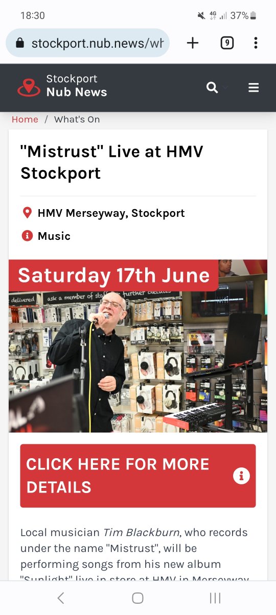 'Mistrust' Live at HMV Stockport stockport.nub.news/whats-on/music… #stockport #news #stockportgigguide #stockportmusic #nub #gigguide @mancgigs