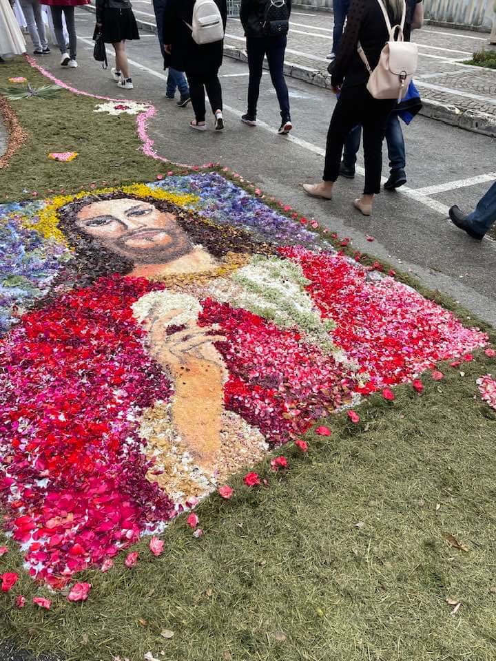 Un pezzo dell'infiorata di ieri al mio paese 💞#leredita