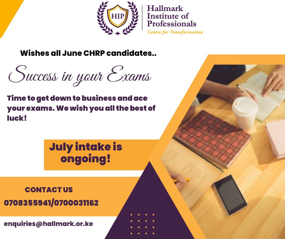 May knowledge guide your pen, confidence fill your heart, and success crown your efforts. Wishing all the candidates the very best in their exams!
#CHRP
#exams
#juneintake
#humanresourcesprofessional
#professionaldevelopment
#centerfortransformation