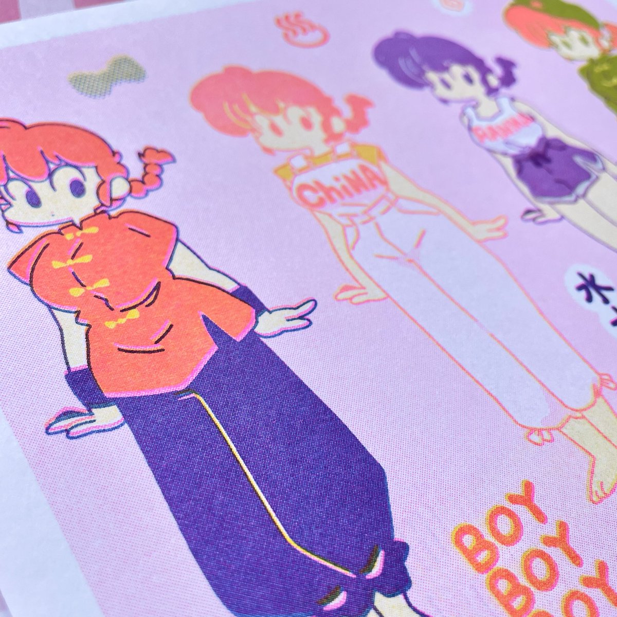 Ranma 1/2 Risograph Print 🍥🫖