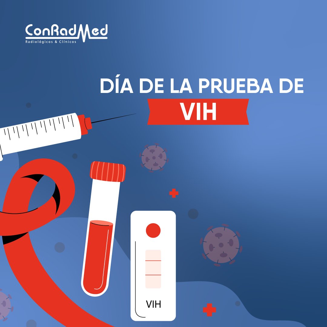ConRadMed's tweet image. Hoy es #DíaDeLaPruebaDelVIH.
Un día para concientizar y animar a las personas a realizarse la prueba, la cual es recomendada hacer en periodos de 3 a 6 meses.