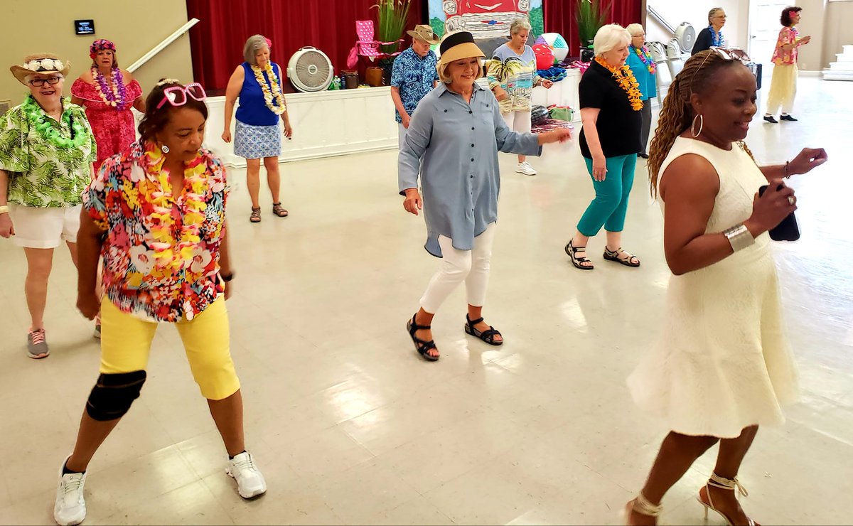 AthensAL's tweet image. The right shoes for dancing... at a luau.

Chamber Director Pammie Jimmar visited the Athens Activity Center today for its luau party and joined in on the line dancing. A senior was worried about her dancing in heels and gave her flip flops.

#luauparty #dancing #kickoffyourheels