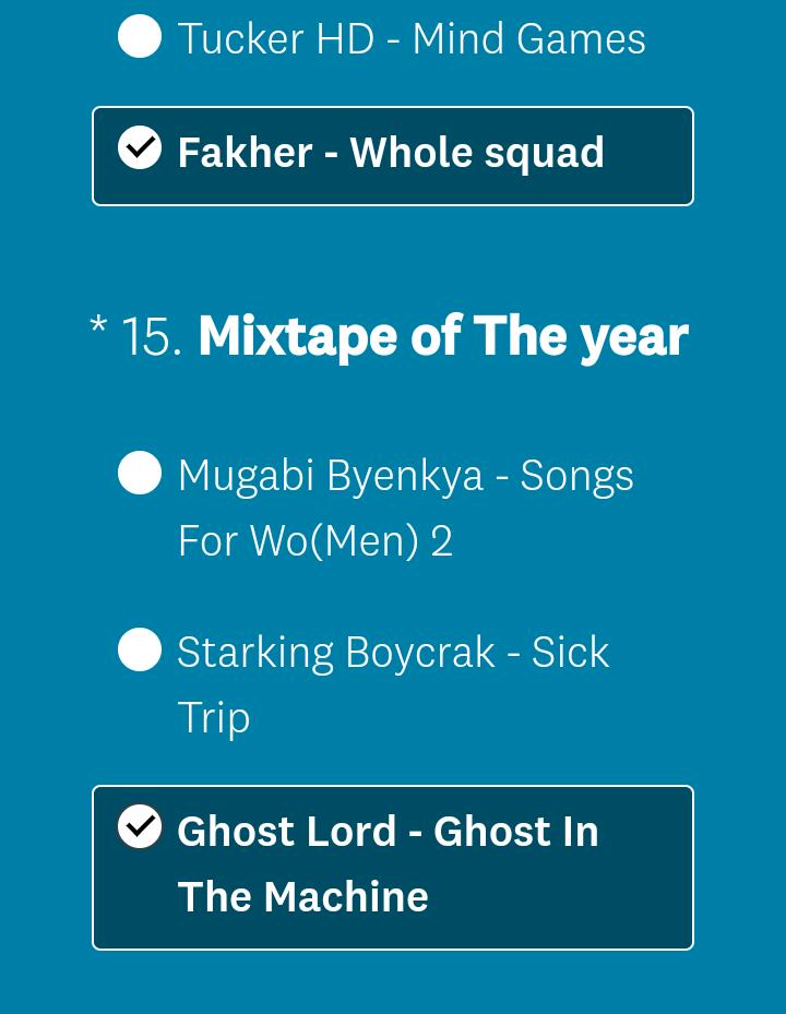 CHODA_tHecHeF's tweet photo. #UGHipHopAwards2023 
Vote Ghost Lord Mixtape of the year🔥
Thanks bro!!! Vote Triggah for 3 awards🔥🔥... 
1.Eastern Rapperof the year
2. Collaboration of the year
3. Inspirational song of the year
Vote the GOAT producer @ledra426 for producer of the year https://t.co/O166UhMDt4