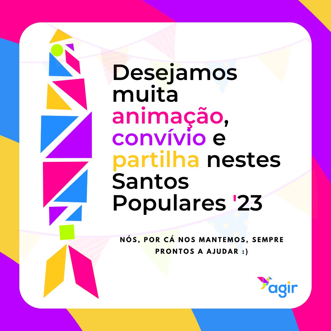 AGIRSoftware's tweet photo. Desejamos a todos os nossos clientes e parceiros uma celebração animada e cheia de alegria neste dia especial! 🥳 O nosso serviço de apoio ao cliente continuará disponível durante todo o feriado. Continuamos aqui para o apoiar no que precisar 💪#SantosPopulares2023 #AGIRSoftware https://t.co/RQQLJ5gFbC