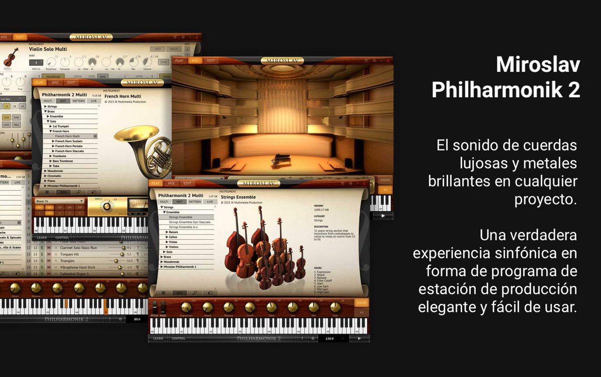 IKMultimediaES's tweet photo. Total Studio 4 MAX, la actualización masiva con todos los inst. virtuales que necesitas: ¡#SampleTank4, #Syntronik2, #MiroslavPhilharmonik2, #SampleTron2, #HammondB3X, #MODOBASS2 y #MODODRUM 1.5!
Conoce más: https://t.co/DnBEco6XWL
#VSTi #piano #instrumento #sintetizador #música https://t.co/f9afsPYGfP