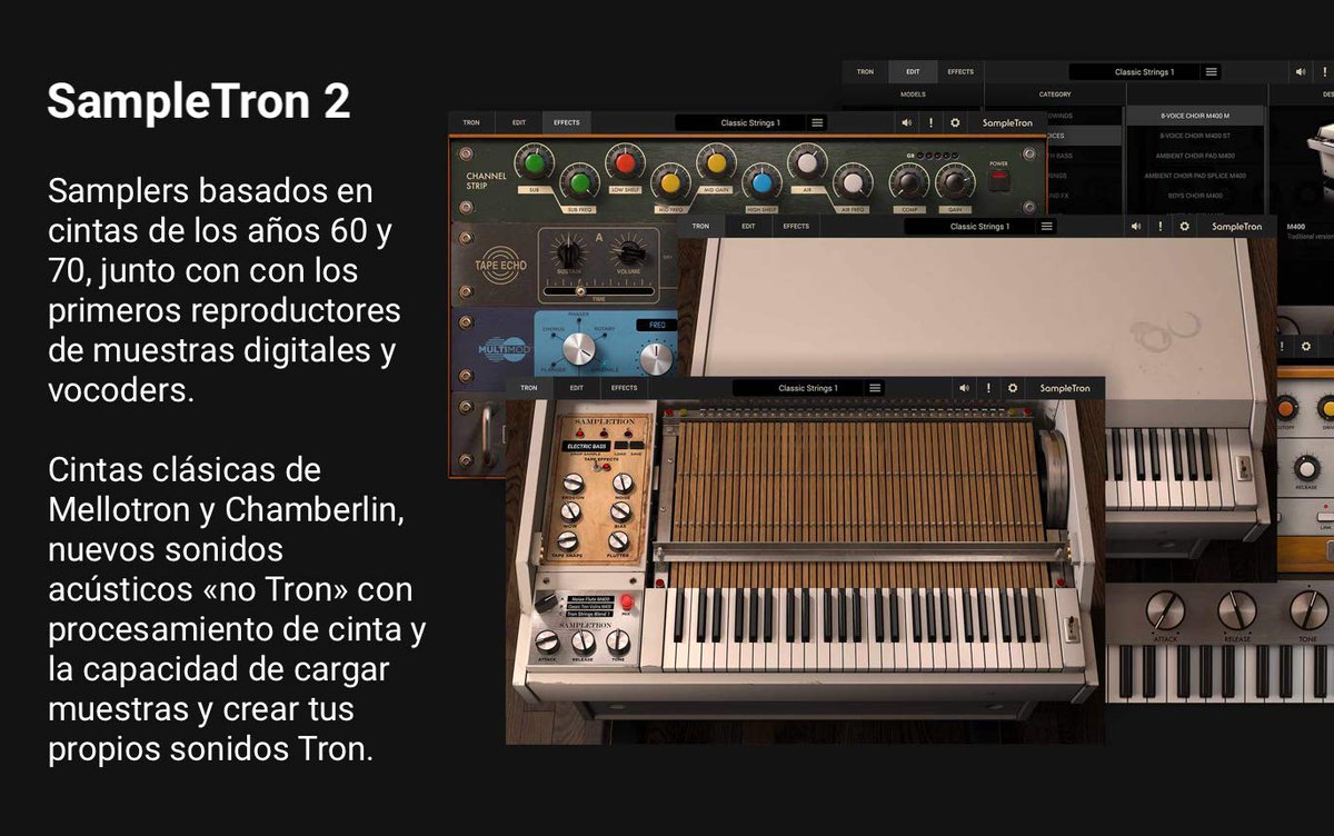 IKMultimediaES's tweet photo. Total Studio 4 MAX, la actualización masiva con todos los inst. virtuales que necesitas: ¡#SampleTank4, #Syntronik2, #MiroslavPhilharmonik2, #SampleTron2, #HammondB3X, #MODOBASS2 y #MODODRUM 1.5!
Conoce más: https://t.co/DnBEco6XWL
#VSTi #piano #instrumento #sintetizador #música https://t.co/f9afsPYGfP