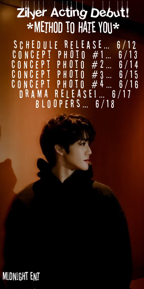 ᅠ
ᅠ
                              ACTING DEBUT!! 

                                          Ziyler
                          “Method to Hate You”
                                       Out 6/17

                        Acting Debut Schedule
ᅠ
ᅠ