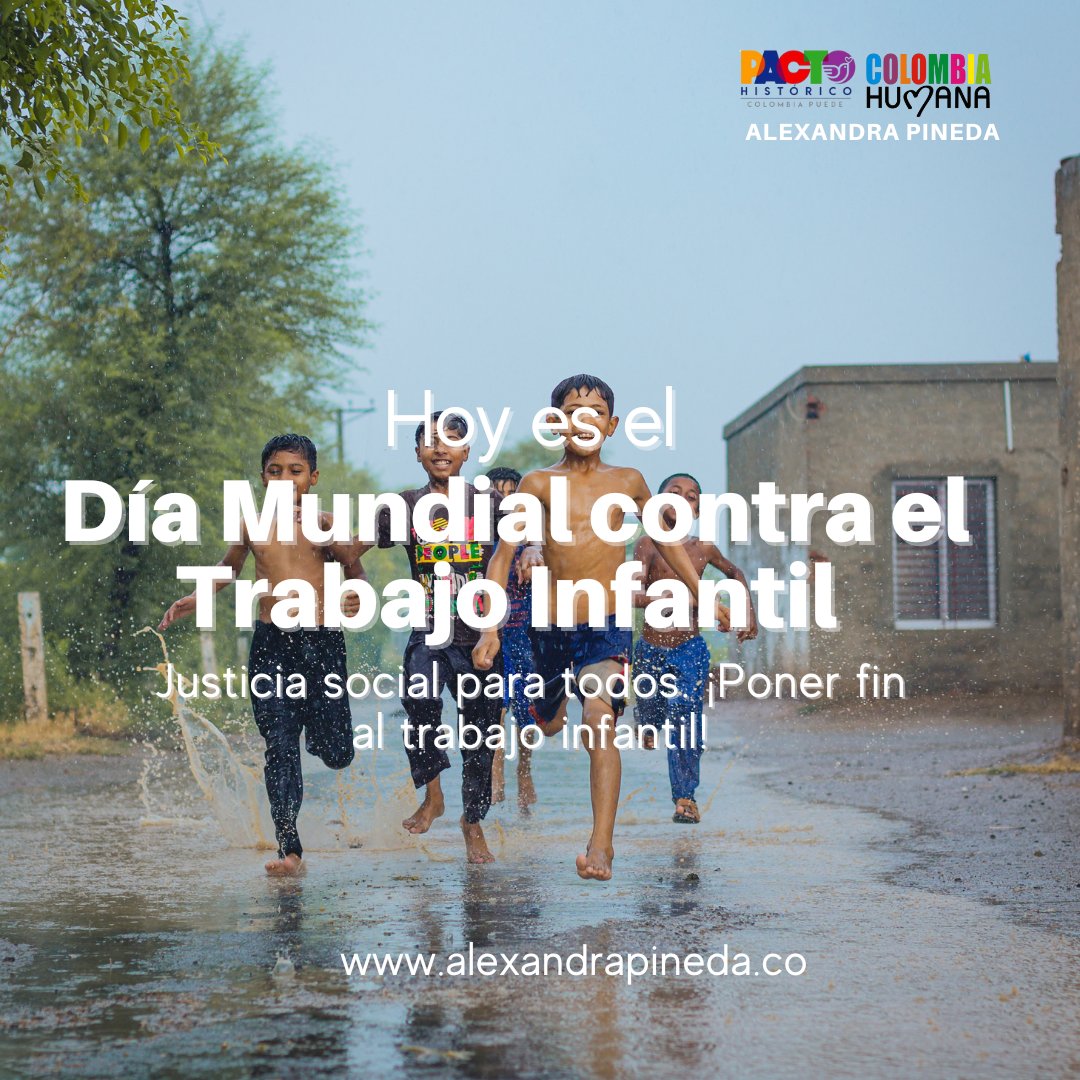 La infancia debería transcurrir aprendiendo, jugando y soñando. Trabajar para ponerle fin al trabajo infantil causado por la pobreza y la exclusión, despojados de su derecho a la educación, perjudicando su bienestar, oportunidades y futuro.
#diamundialcontraeltrabajoinfantil