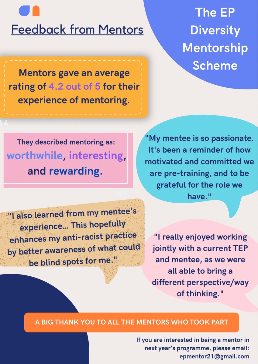 IdaconboyEP's tweet photo. This was our 2nd year organising mentoring for people from ethnic minoritised groups who were interested in becoming EPs. We are very grateful to the many EPs and TEPs who gave up their time! Here’s some of their feedback #twittereps https://t.co/3wfnOxyBGm