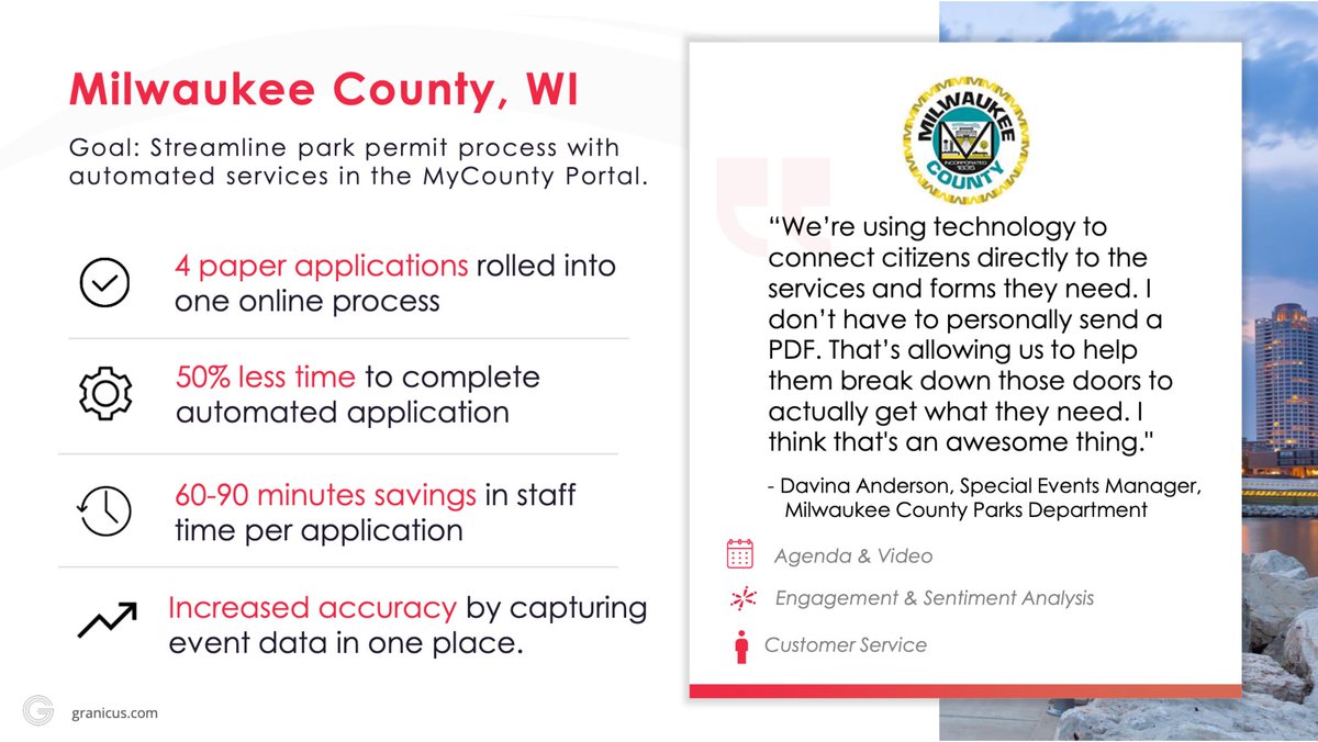 #Milwaukee County Parks Special Events Department, paper had long been a burdensome way of life. After implementing #govService, the department is trading filing cabinets for online efficiencies. Reduced application times and increased data accuracy. 🔗 bit.ly/42J4HSo