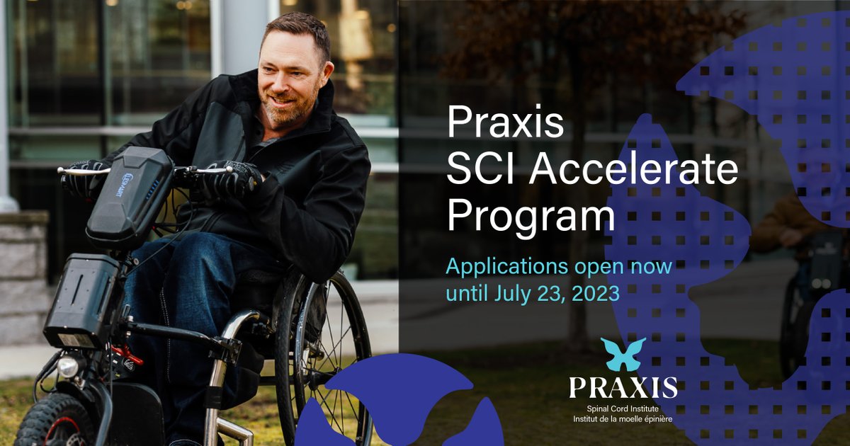 praxis_sci's tweet photo. Get your application in for North America’s only accelerator for #spinalcordinjury #healthtech #medtech. Our expert #SCIAccelerate commercialization team supports you with +200hrs 1:1 mentorship, up to $35k CAD non-dilutive funding. 

Learn more  https://t.co/TaCGsEbYSB https://t.co/gSMa23UWtR