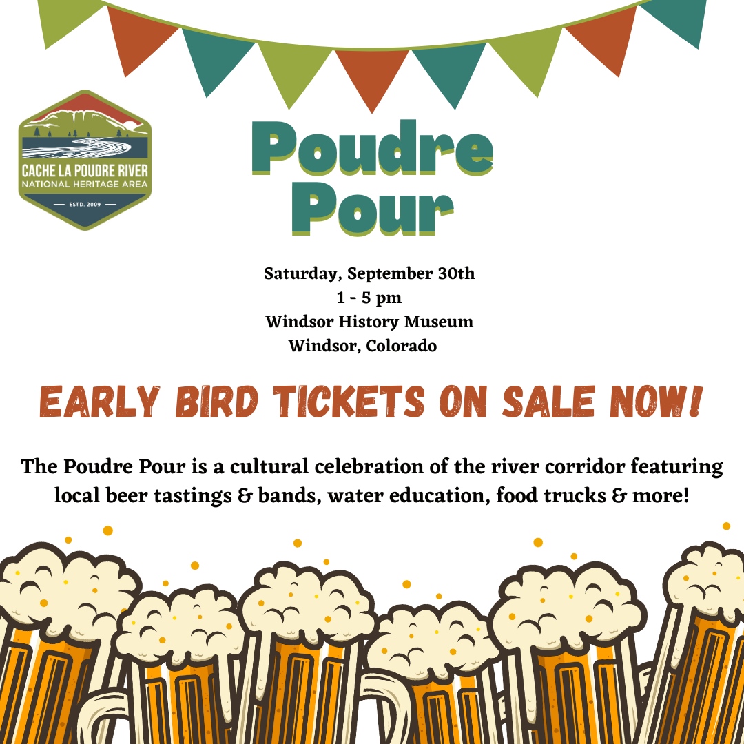 Don't miss out on a jam-packed day of education, music, beer samples, food trucks, and more at this year's Poudre Pour! 

Get your Early Bird tickets now l8r.it/xD4e 🎉
.
.
.
#poudreriver #coloradotourism #visitcolorado #livemusic #watereducation #WindsorColorado