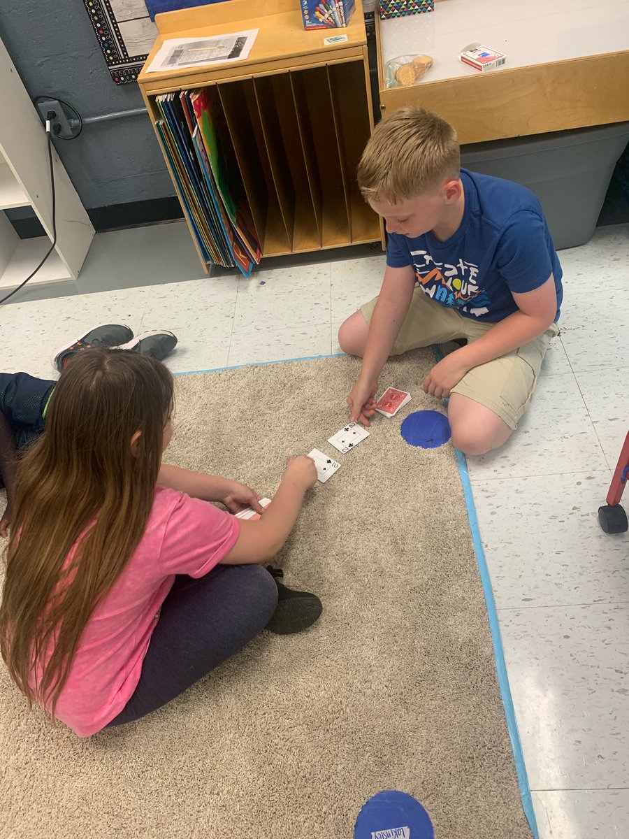 WBESbears's tweet photo. A friendly game of multiplication war at Summer School! #Week2 @julharr_ @ORSchools @FriendsofORS #BestForALL @TNedu @WBESMusic   ❌❎ https://t.co/k9anYt5t0J