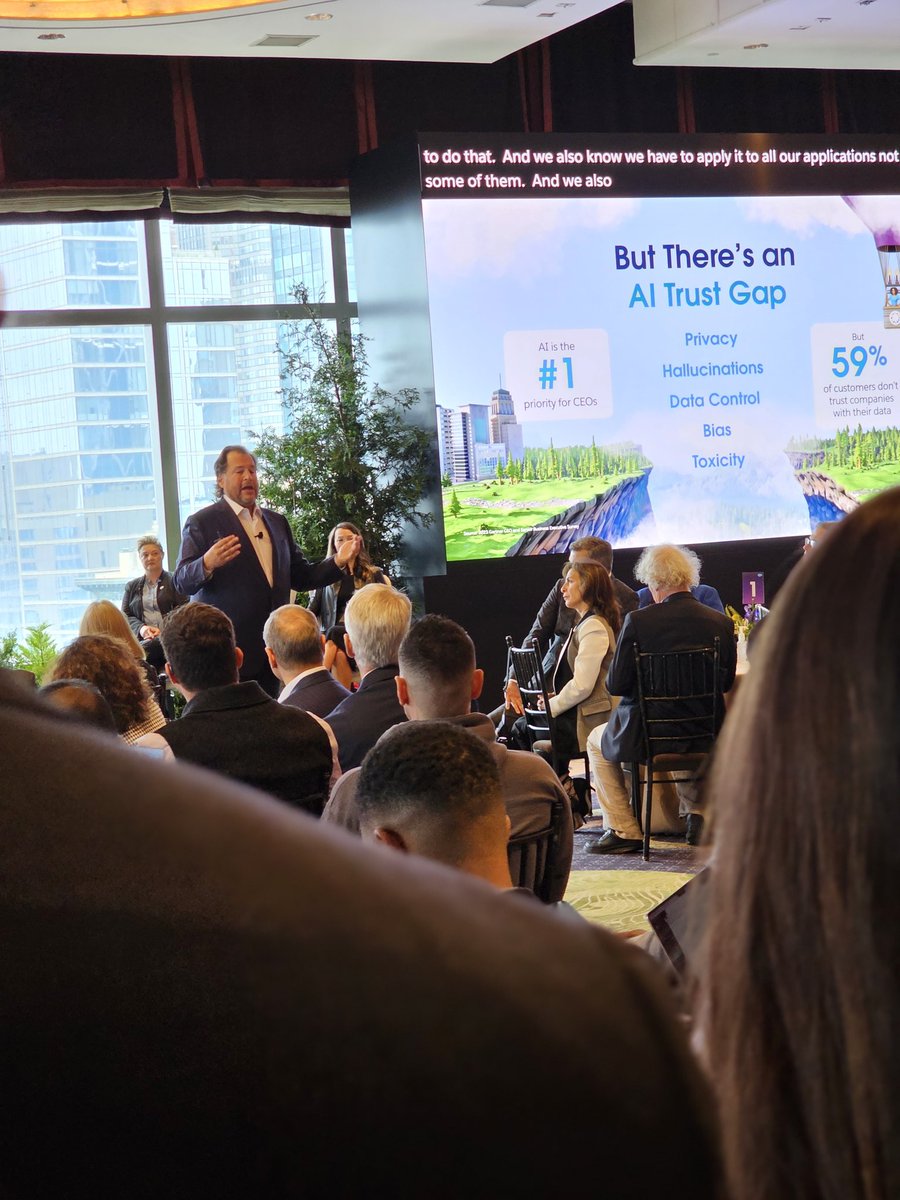 John Taschek (@jtaschek) on Twitter photo Trust is the first and most important foundational element for enterprise generative AI <a href="/Benioff/">Marc Benioff</a> <a href="/salesforce/">Salesforce</a> #SalesforceAI Trust is the first and most important foundational element for enterprise generative AI <a href="/Benioff/">Marc Benioff</a> <a href="/salesforce/">Salesforce</a> #SalesforceAI
