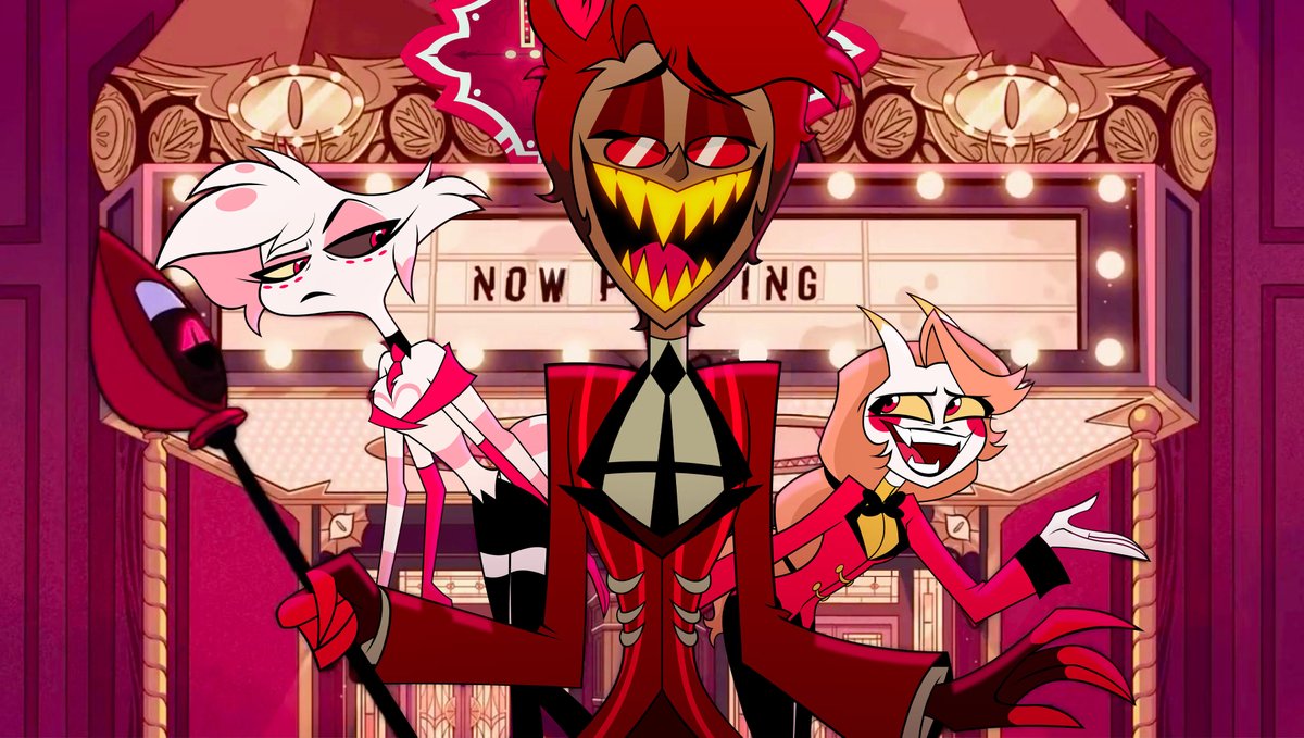 I always forget to post here man I'd been waiting for a group shot that wasnt insanely blurry though editing the background was a bit harder this time XD
#hazbinhotel #redesign #angeldust #alastor #charlemagne