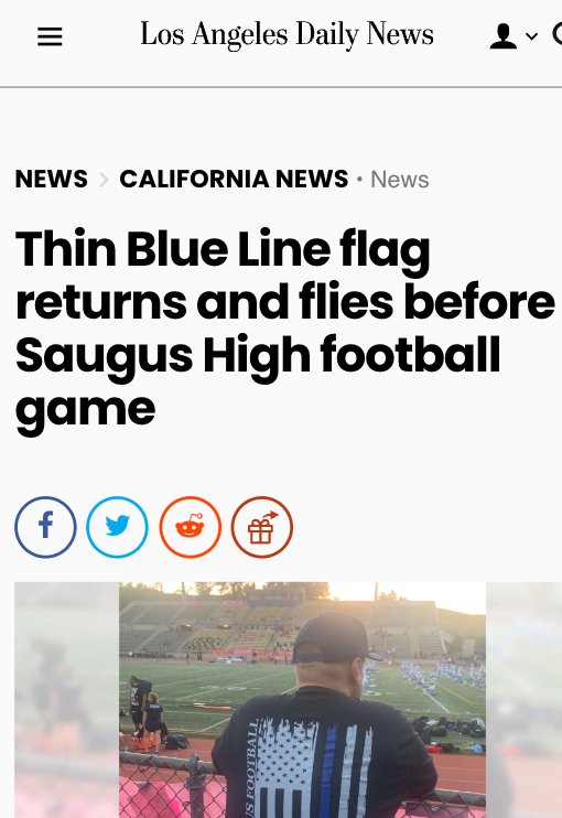 Thin Blue Line flag returns and flies before Saugus High football