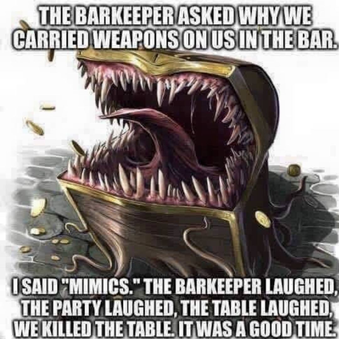 Adventurers, have you ever encountered a mimic in your quests? Share your most memorable or surprising encounter with these shapeshifting tricksters!
#ttrpg #gaymer #actualplaypodcast #MonsterMischief #ShapeShiftersUnleashed