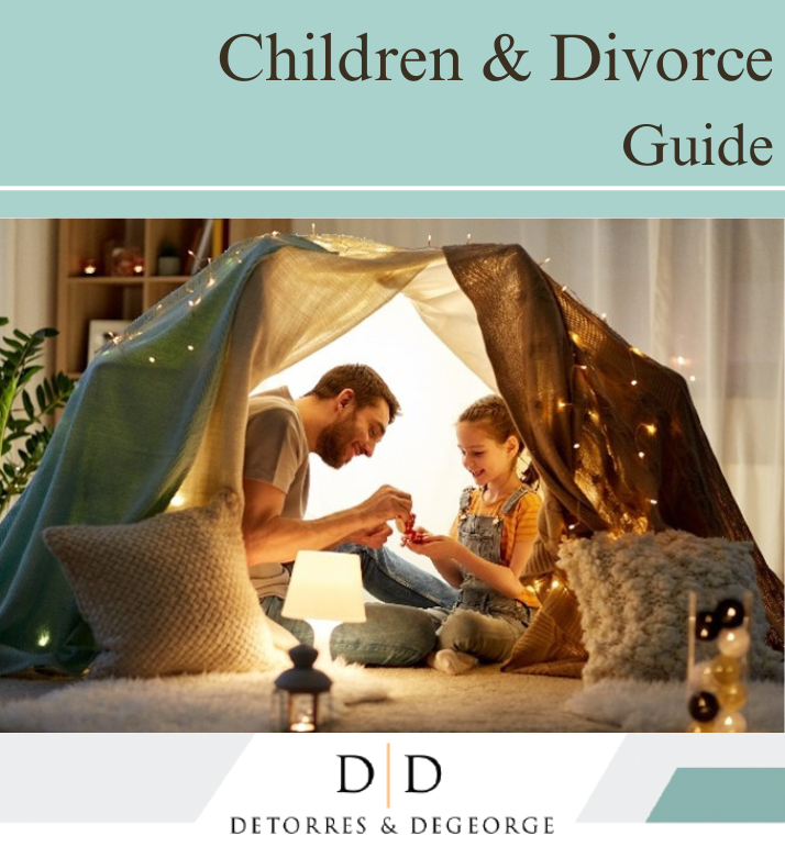 DeTorresLaw's tweet photo. We understand that your children are your top priority, especially when going through a divorce. For questions about custody, parenting time and child support, download our Children and Divorce Guide: https://t.co/p4heAKqR9B 
#DDFamilyLaw #divorce #familylaw #childcustody https://t.co/KB5KlHl2H4