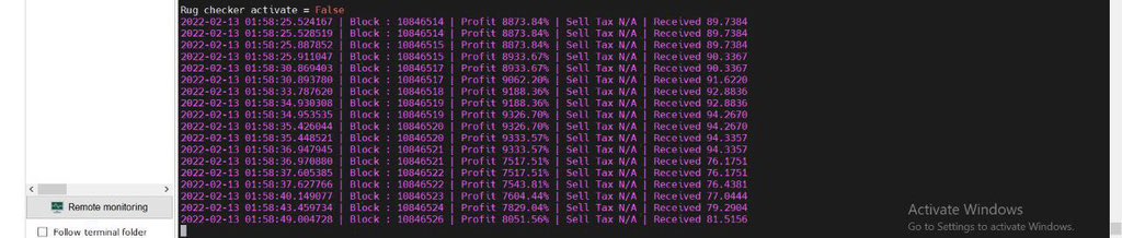 Our #sniper dev is coding a rug checker within our bot, this won’t 100 percent guarantee profits, but it will make trading a lot safer, especially if you want to be quick!  $OPS #SniperBot