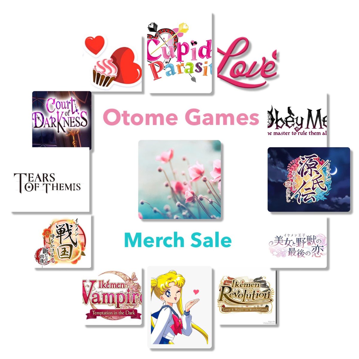 * OTOME GAMES - MERCH SALE *

💬 Feel free to send me a message.
🏡 Help me to get them a new home.
🌏 Shipping Worldwide from Italy.
🏷 Payment with PayPal only.
♻️ I accept trades, ask for my Wishlist.

#OtomeGames #MerchSale
#IdeaFactory #VoltageInc
#ObeyMe #IkemenSeries