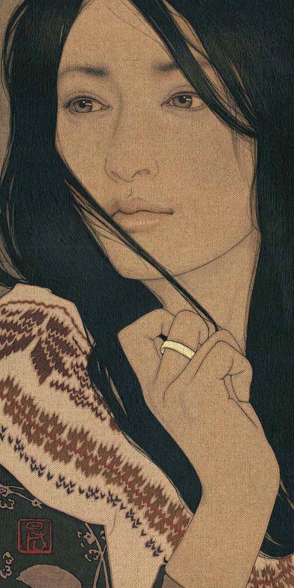 Ikenaga Yasunari es un artista japonés (Ōita, 1965) virtuoso de lo que se conoce como arte de Bijinga o pintura de mujeres bellas. Su estilo refleja la influencia de la milenaria tradición artística de su país.

👇🏻Abro hilo sugerente, atemporal, elegante…