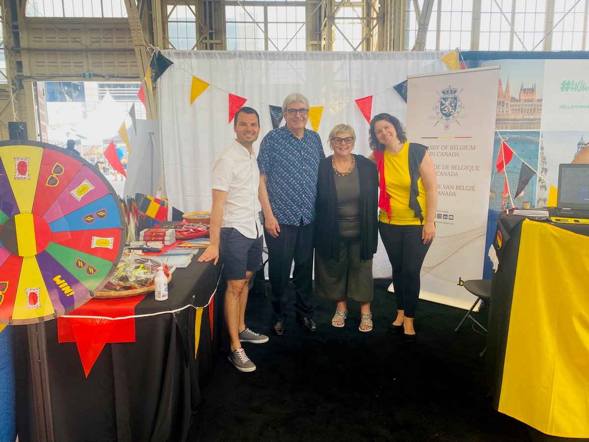 belgiumincanada's tweet photo. 🙏Thank you for joining us, @EUinCanada &amp; other EU Embassies this Sunday at the #EU Cultural Fair 🇪🇺 in @cityofottawa! Hundreds of you stopped by and span the 🇧🇪 Wheel of Fortune &amp; attended the great performance of our local artist Noël Samyn. See you in 2024! https://t.co/AikZDX0R40
