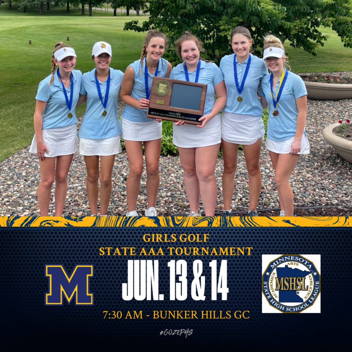 Good luck to the girls golf team at the STATE Tournament this week! #GoZephs