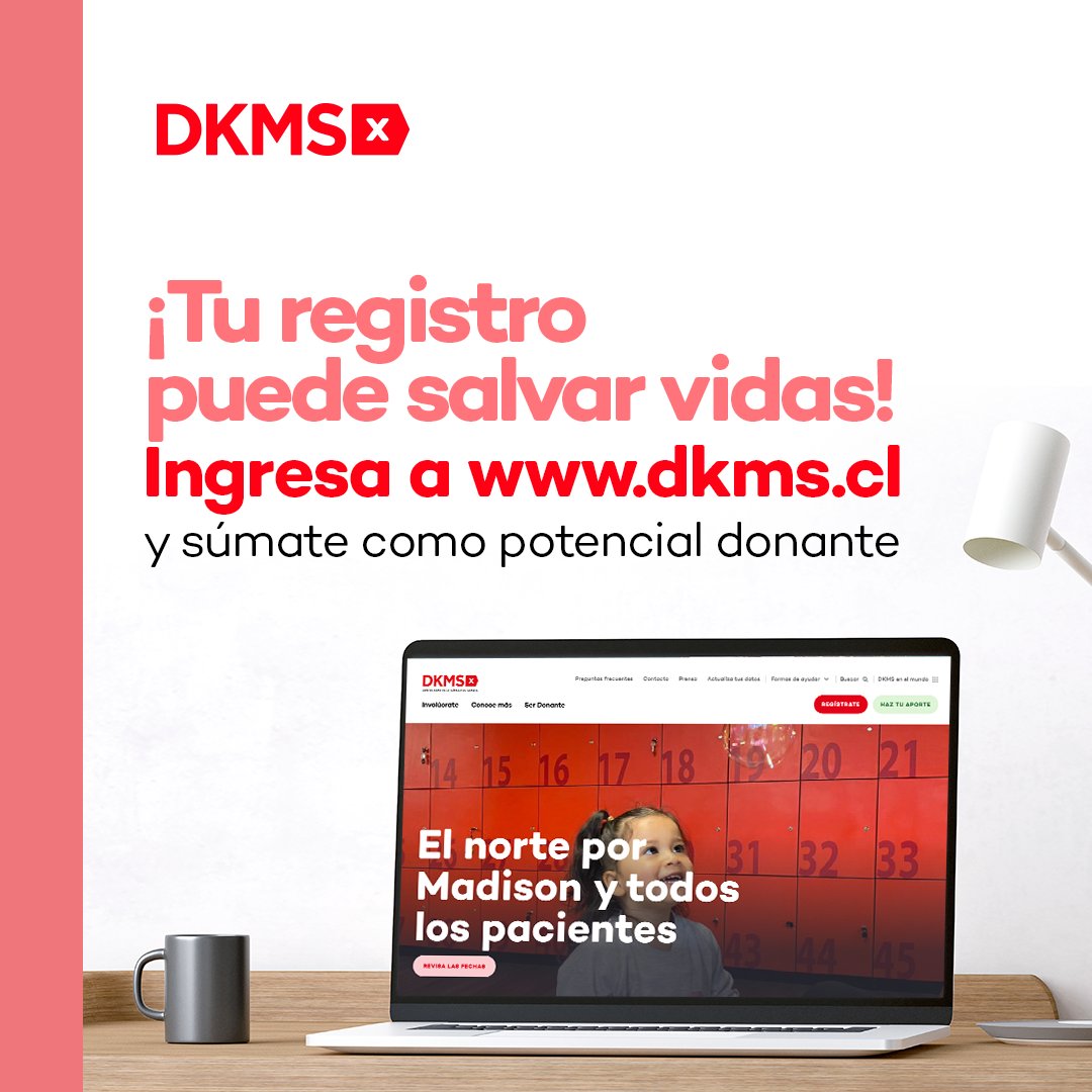 ¿Sabías que al registrarte en #DKMS podrías salvar una vida? Para muchos pacientes con cáncer de sangre y sus familias, la donación de #célulasmadre sanguíneas es la última esperanza para seguir viviendo.

➡️ Regístrate en DKMS.cl