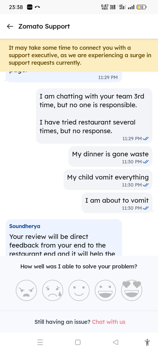 samipyachand's tweet photo. @zomato @zomatocare 
Item was stale, smell is worst after opening it. It is black inside. Could not took second bite. even my child vomit it. I am throwing it to dustbin, if you can not arrange to pick it up back.
I am chatting with your team 3rd time, but no one is responsible. https://t.co/h52pwFe8uY