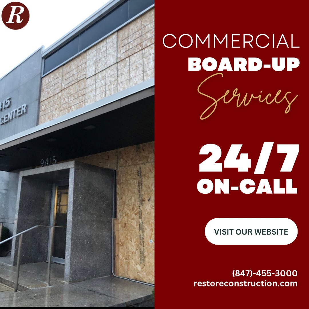 24/7/365 on-call ready to board-up your commercial property 💪🏼 🔨#commercialrealestate #chicago #chicagoboardup #restorechicago #keepusonspeeddial #usethebest