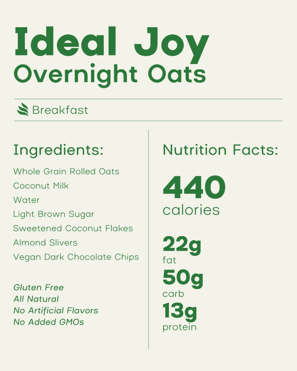 A brand new breakfast meal is here. 🥣 #39 Ideal Joy Overnight Oats 

idealnutritionnow.com/pages/menu