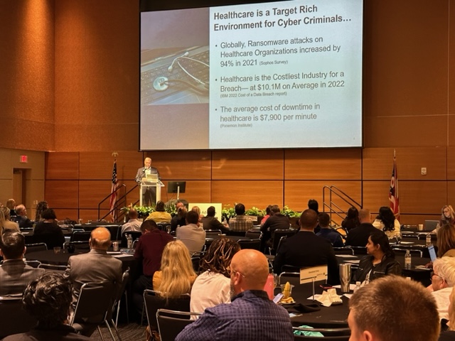 CEO Andy Jones was a speaker at Northern Ohio HIMSS 2023 Spring Conference last week and shared his thoughts on cybersecurity trends and a practical approach to achieving cyber resiliency. Wherever your healthcare organization is on its journey to cyber resilience, we can help!