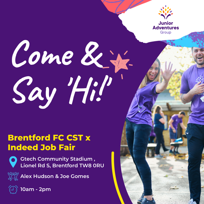 JAGUKGROUP's tweet photo. This Wednesday, our team members, Alex Hudson and Joe Gomes, will be at the @BrentfordFCCST x @IndeedUK #JobFair, looking for like-minded people to join our team of enthusiastic childcare experts!
Find out more at https://t.co/q8IiwBQGfH
#workfair #careerfair #hiring #careers https://t.co/5iUkvTUJCZ